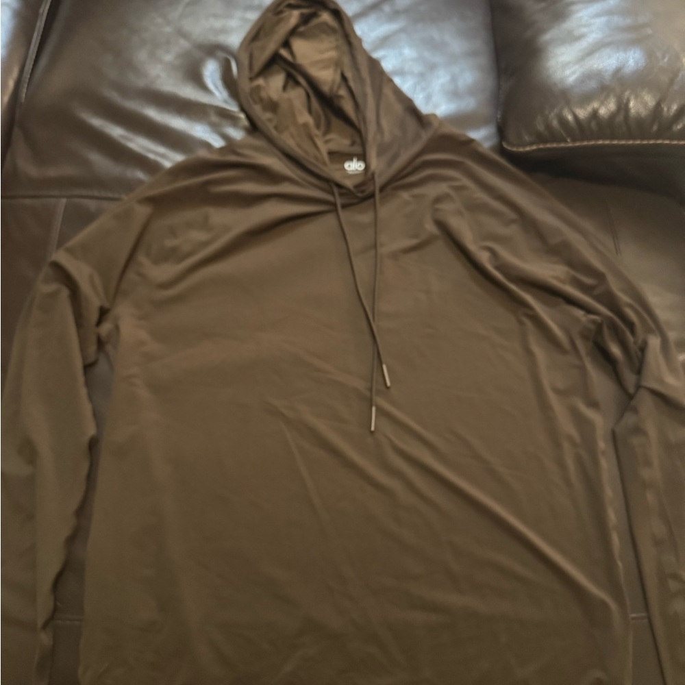 ALO Yoga Men's Brown Hoodie Shirt